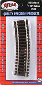 Code 83 Curved Snap Track -- 1/2 Section - 18" Radius pkg(4)