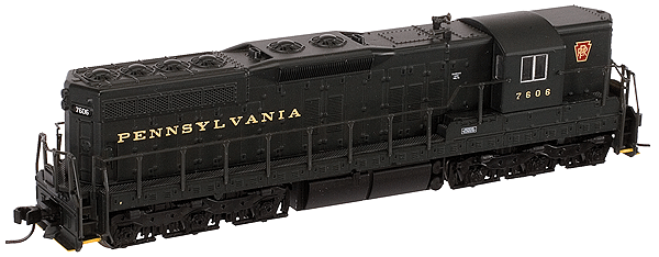 EMD SD9 Dynamic Brakes - Standard DC -- Pennsylvania Railroad #7606 (green, gold)