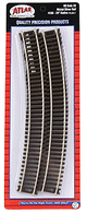 Code 83 Curved Snap Track -- 24" Radius w/Brown Ties pkg(6)-1