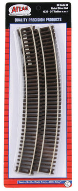 Code 83 Curved Snap Track -- 24" Radius w/Brown Ties pkg(6)-2