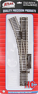Code 83 Snap-Switch(R) Manual Turnout -- 22" Radius, Left Hand