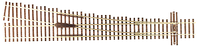 Code 83 Custom-Line(R) Turnouts w/Nickel-Silver Rail & Brown Ties -- Wye Turnout-1