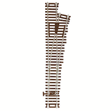Code 83 Turnout w/Nickel-Silver Rail & Brown Ties - Custom Line(R) -- #4 Right Hand-1