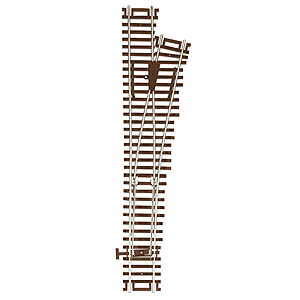 Code 83 Turnout w/Nickel-Silver Rail & Brown Ties - Custom Line(R) -- #4 Right Hand-1