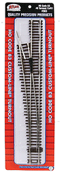 Code 83 Turnout with Nickel-Silver Rail and Brown Ties - Custom Line(R) -- No. 6 Left Hand