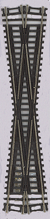 Code 83 Crossing - Nickel Silver with Brown Ties -- 12-1/2 Degrees