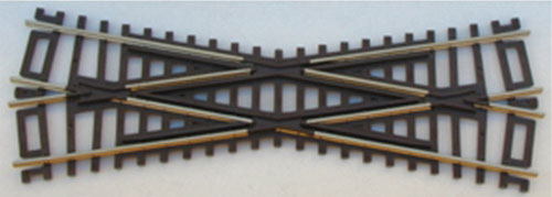 Code 83 Crossing - Nickel Silver with Brown Ties -- 19 Degrees