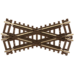 Code 83 Crossing - Nickel Silver with Brown Ties -- 30 Degrees