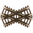 Code 83 Crossing - Nickel Silver with Brown Ties -- 45 Degrees
