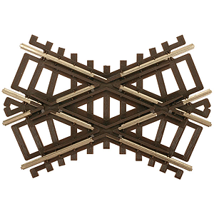 Code 83 Crossing - Nickel Silver with Brown Ties -- 45 Degrees