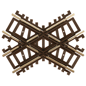 Code 83 Crossing - Nickel Silver with Brown Ties -- 60 Degrees