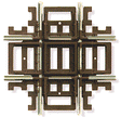 Code 83 Crossing - Nickel Silver with Brown Ties -- 90 Degrees