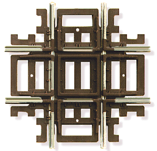 Code 83 Crossing - Nickel Silver with Brown Ties -- 90 Degrees