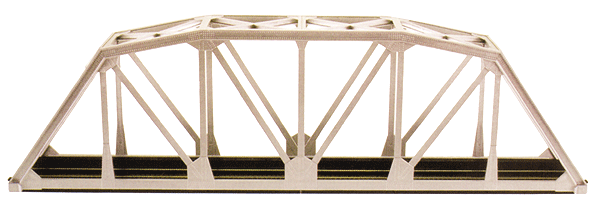 18" Through-Truss Bridge - Kit -- Code 83 Track (silver)