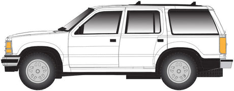 Master Line 1993 Ford Explorer w/Non-Operating Rotary Beacon pkg(2) Assembled -- Painted, Unlettered (white)