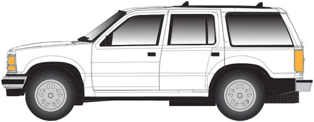 Master Line 1993 Ford Explorer w/Non-Operating Rotary Beacon pkg(2) Assembled -- Painted, Unlettered (white)