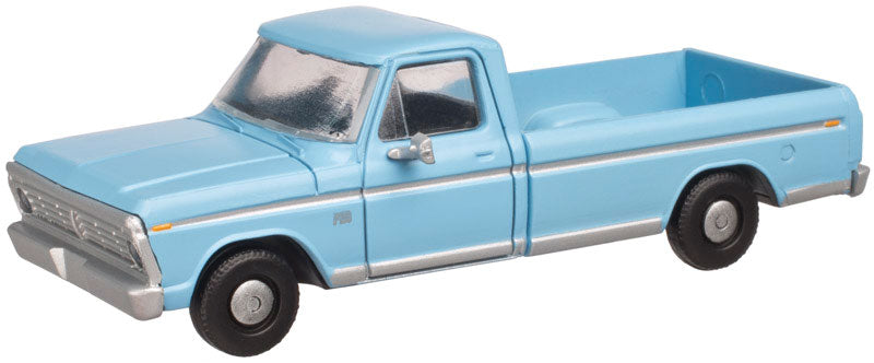 1973 Ford F-100 Pickup Truck 2-Pack - Assembled -- Wind Blue