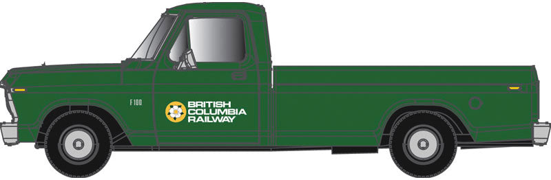1973 Ford F-100 Pickup Truck 2-Pack - Assembled -- British Columbia Railway (green)