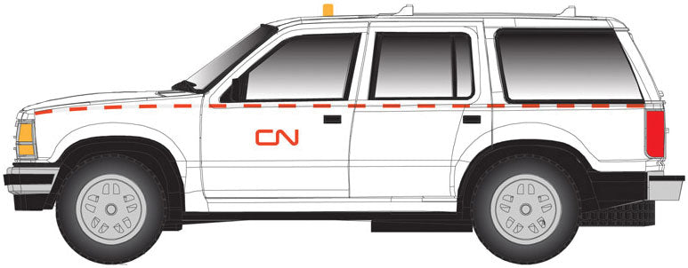 1993 Ford Explorer 2-Pack - Assembled -- Canadian National (white, red)
