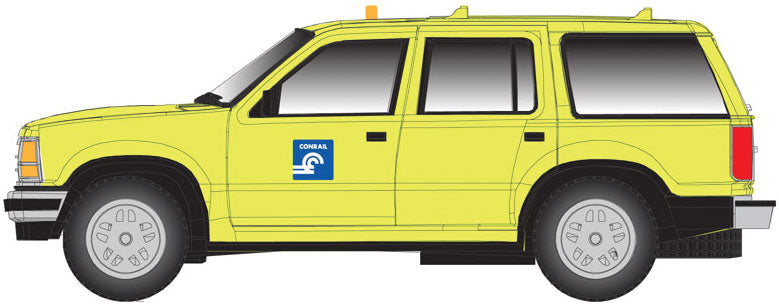 1993 Ford Explorer 2-Pack - Assembled -- Conrail (Neon Lime, blue)