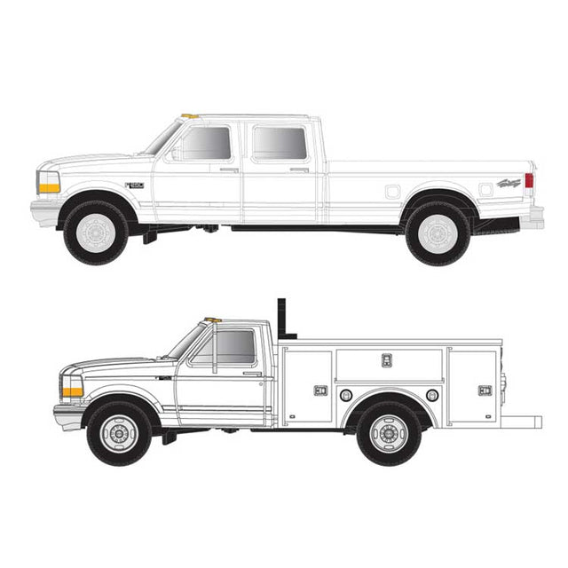 1990s Ford(R) F-250 - F-350 Standard Cab Pickup Set - Assembled -- White