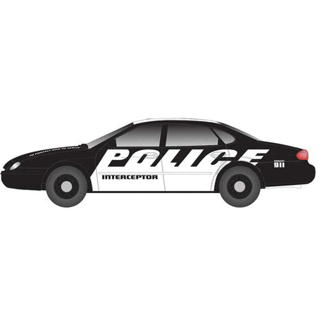 1996 Ford Taurus 4-Door Sedan 2-Pack - Assembled -- Police Interceptor (black, white)
