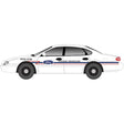 1996 Ford Taurus 4-Door Sedan 2-Pack - Assembled -- Ford Police Demonstrator (white, red, blue)