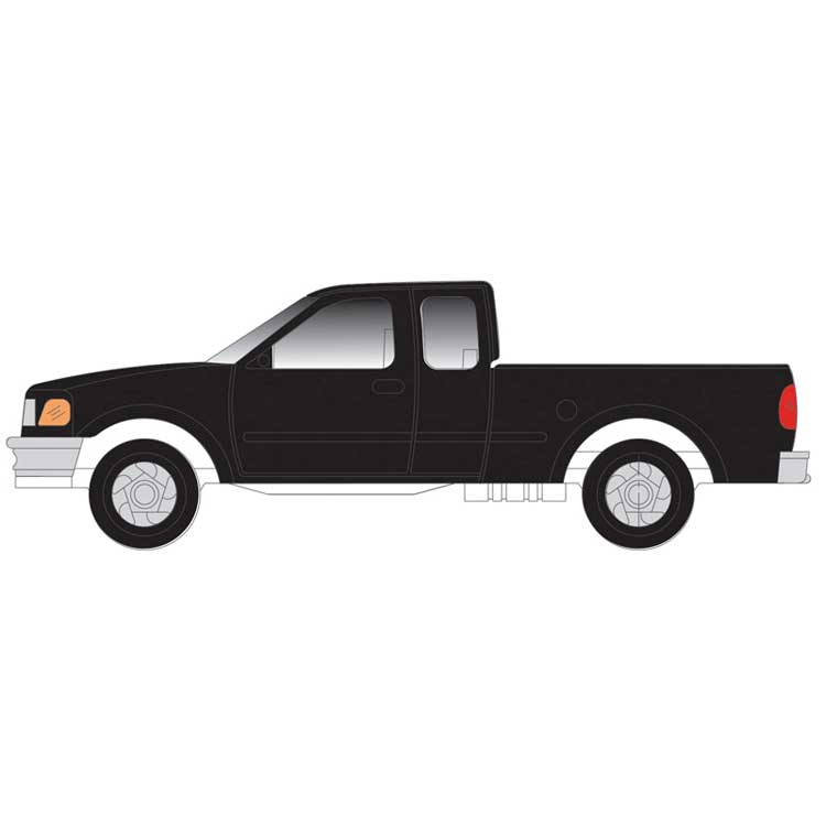 1997 Ford F-150 Pickup Truck 2-Pack - Standard Sides - Assembled -- Black