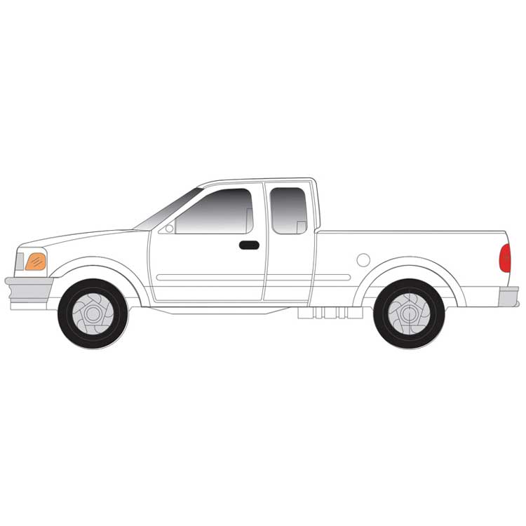 1997 Ford F-150 Pickup Truck 2-Pack - Standard Sides - Assembled -- White
