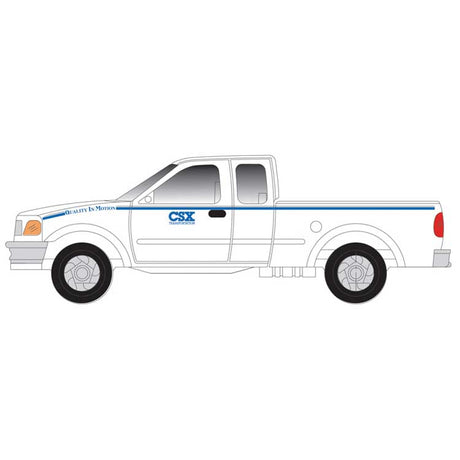 1997 Ford F-150 Pickup Truck 2-Pack - Standard Sides - Assembled -- CSX (MOW, white, blue)