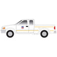 1997 Ford F-150 Pickup Truck 2-Pack - Standard Sides - Assembled -- Union Pacific (MOW, white, yellow)
