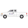 1997 Ford F-150 Pickup Truck 2-Pack - Standard Sides - Assembled -- Montana Rail Link (MOW, white, blue)