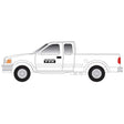 1997 Ford F-150 Pickup Truck 2-Pack - Standard Sides - Assembled -- TTX (MOW, white, black)