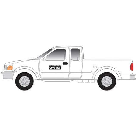 1997 Ford F-150 Pickup Truck 2-Pack - Standard Sides - Assembled -- TTX (MOW, white, black)