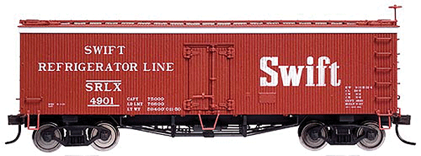 36' Wood Reefer - Assembled -- Swift #4901 (red, white)