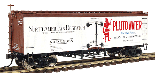 36' Wood Reefer - Assembled -- Pluto Water #2688 (white, black, red, brown)