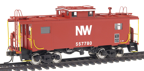 International Car Co. NE-6 Caboose - Ready-to-Run -- Norfolk & Western #557780 (red, white; NKP Style Body)