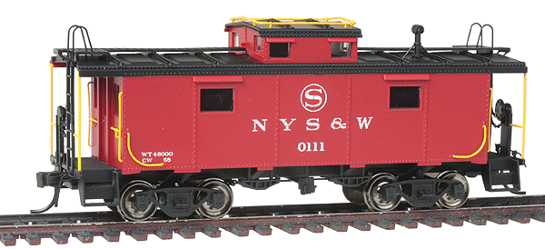 International Car Co. NE-6 Caboose - Ready-to-Run -- New York, Susquehanna & Western #0111 (red)