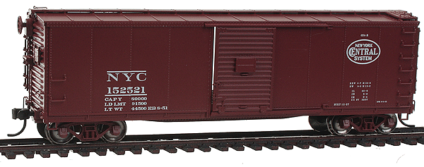 Master(R) USRA 40' Rebuilt Steel Boxcar - Ready to Run -- New York Central #152521 (Boxcar Red, System Logo)