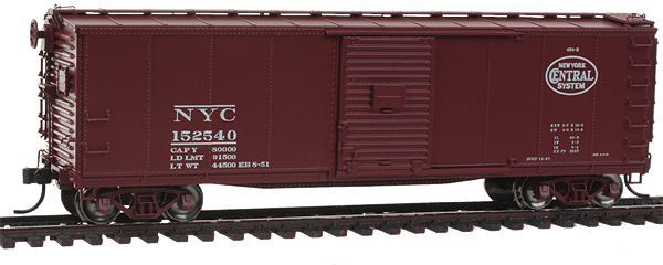 Master(R) USRA 40' Rebuilt Steel Boxcar - Ready to Run -- New York Central #152540 (Boxcar Red, System Logo)