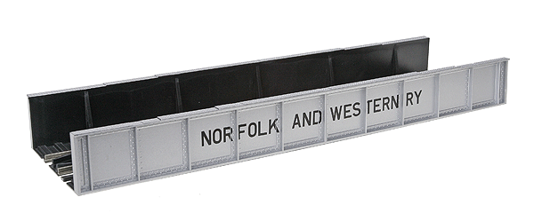 Decorated Plate Girder Bridge w/Code 100 Track -- Norfolk & Western (silver)