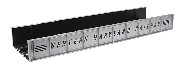 Decorated Plate Girder Bridge w/Code 100 Track -- Western Maryland (silver, black)