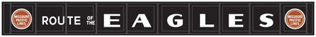 Decorated Plate Girder Bridge w/Code 100 Track -- Kit - Missouri Pacific (black, red, Buzz Saw Logo, Eagles Slogan)