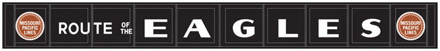Decorated Plate Girder Bridge w/Code 100 Track -- Kit - Missouri Pacific (black, red, Buzz Saw Logo, Eagles Slogan)