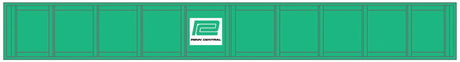 Decorated Plate Girder Bridge w/Code 100 Track -- Kit - Penn Central (jade green, white)