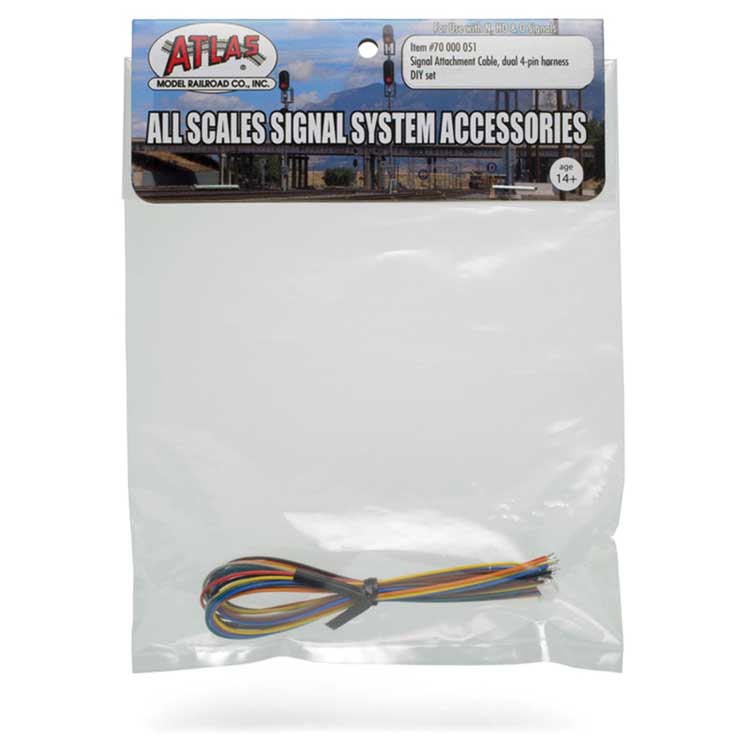 Signal Attachment Cable - All Scales Signal System -- Dual 4-pin harness DIY set