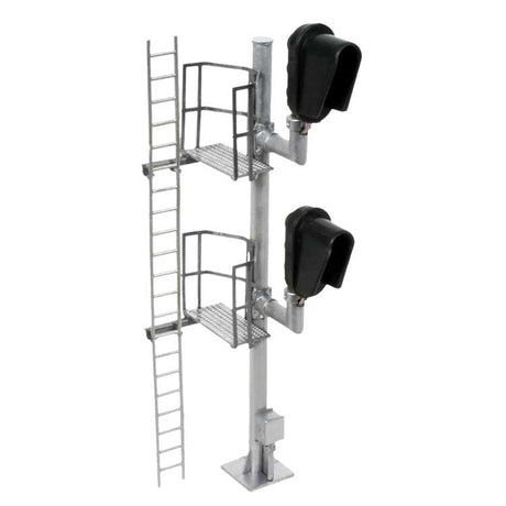 Double-Head Modern Hooded Signal - All Scales Signal System -- Left Hand