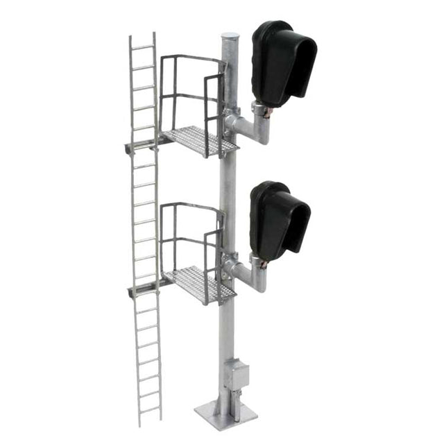 Double-Head Modern Hooded Signal - All Scales Signal System -- Left Hand