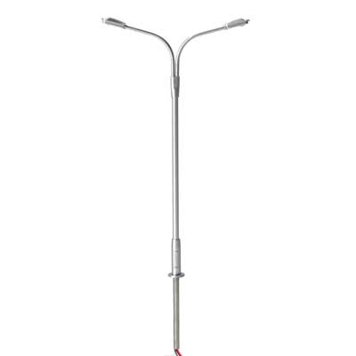 Double-Arm Streetlight 3-Pack - Warm White LED -- Gray