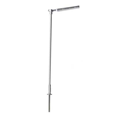 Single-Arm Parking Lot Light 3-Pack - Warm White LED -- Silver